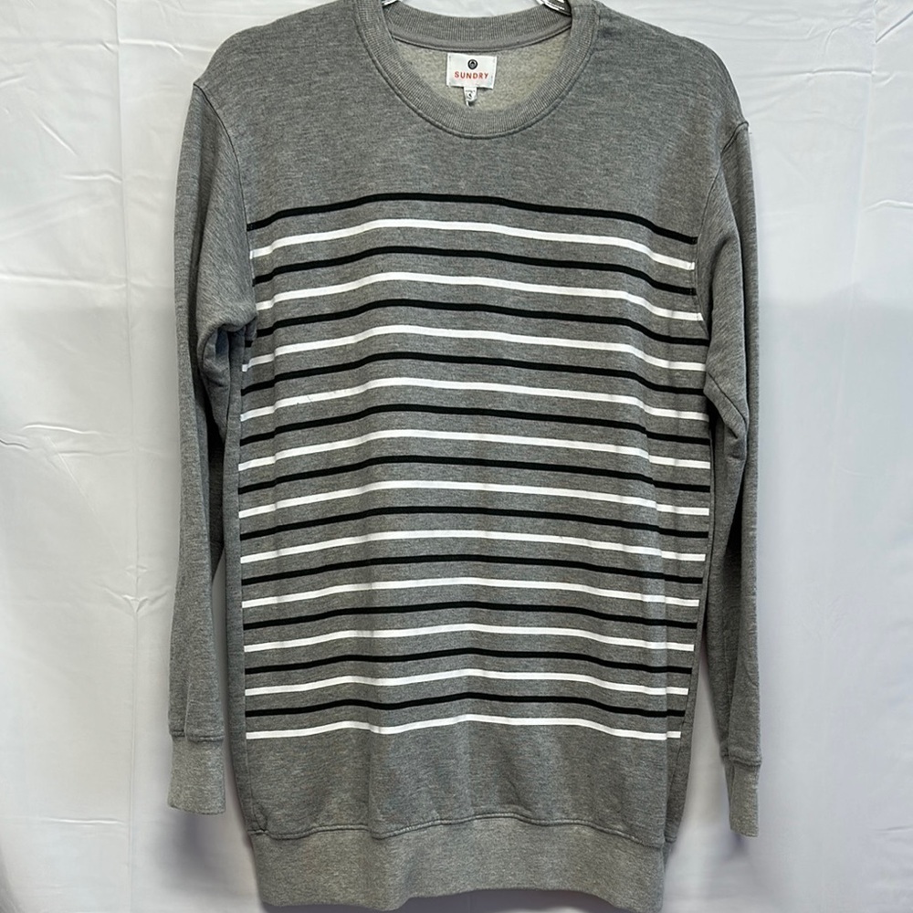 NWT Sundry Striped California Pullover Sweatshirt Women's 0/XS